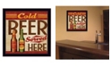Trendy Decor 4U Trendy Decor 4U Cold Beer Served Here By Mollie B., Printed Wall Art, Ready to hang, Black Frame, 14" x 14"
